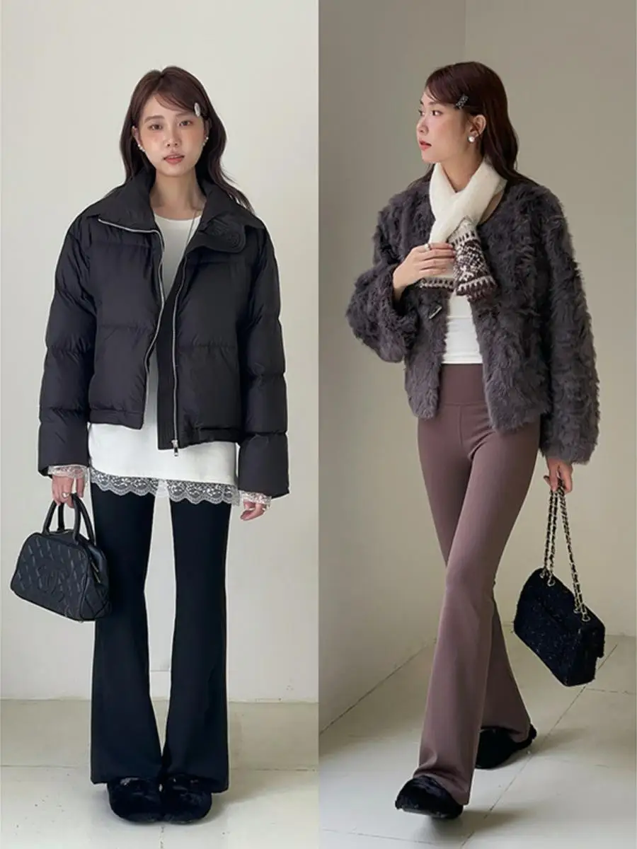 Pantaloni da yoga fissi pelosi a vita alta Bell Bot Inverno Nuovi pantaloni a strato base Sle Pantaloni lunghi APXIVI Altro materiale