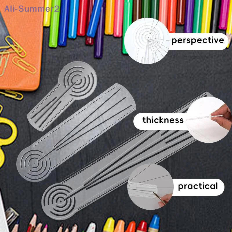 

{Summer2} Многофункциональный шаблон для рисования мандал, акриловая линейка для рисования, прозрачный инструмент для рисования кругов, дуг и прямых линий