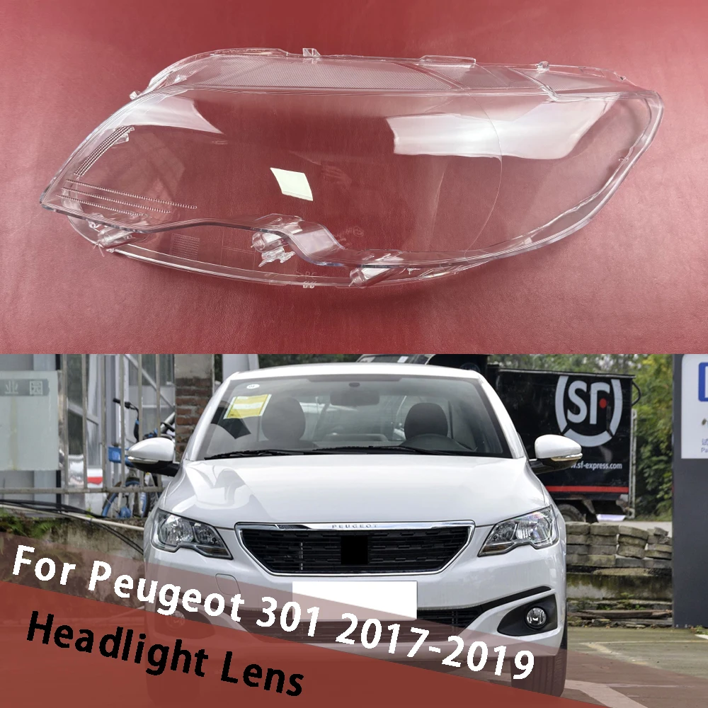 

For Peugeot 301 2017 2018 2019 Headlamp Cover Transparent Headlight Shell Lens Housing Plexiglass Replace Original Lampshade