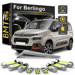 BMTxms LED Interior Light Bulb Kit For Citroen Berlingo 1996-2014 2015 2016 2017 2018 2019 2020 Canbus Car Dome Map Trunk Lamp