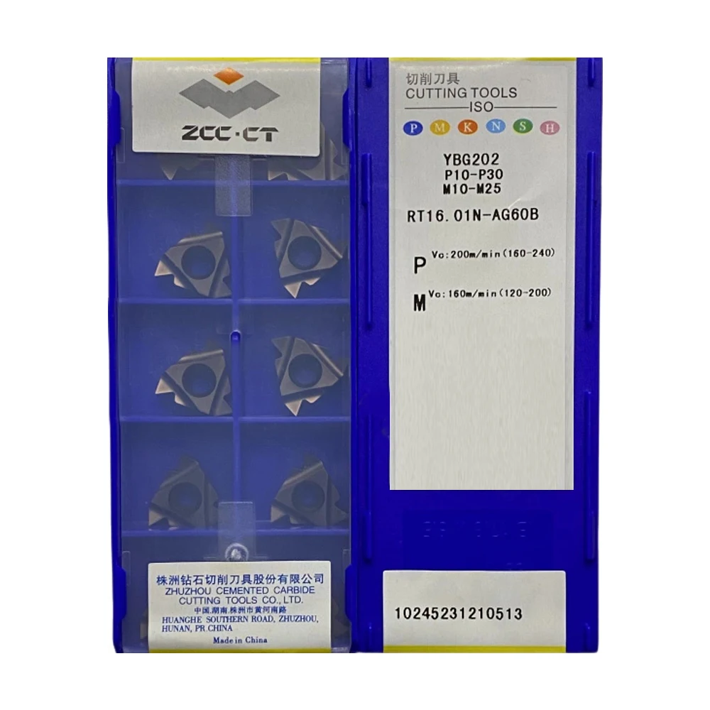 

HUAZHICHUN RT16.01W-AG60B YBG202 Carbide CNC Lathe Thread Turning Inserts For Thread Turning Toolholder