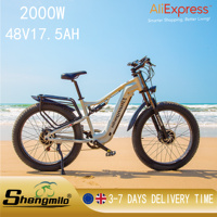 Electric Bicycle Shengmilo S600 dual motors 48V17.5AH peak 2000W Front and rear disc hydraulic oil brakes 26-inch fat tires