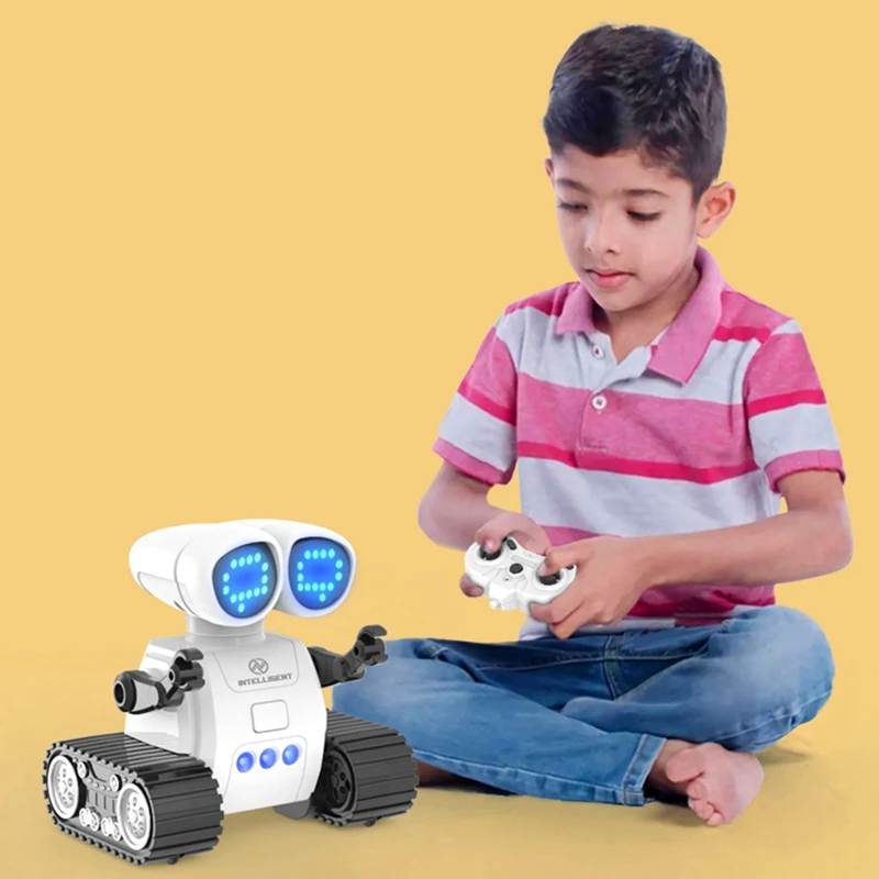 RC Robot Toys With Walkie Talkie Function,Gesture Sensing, Programming Motion,Dance And Shining LED Eyes Gift For Kids