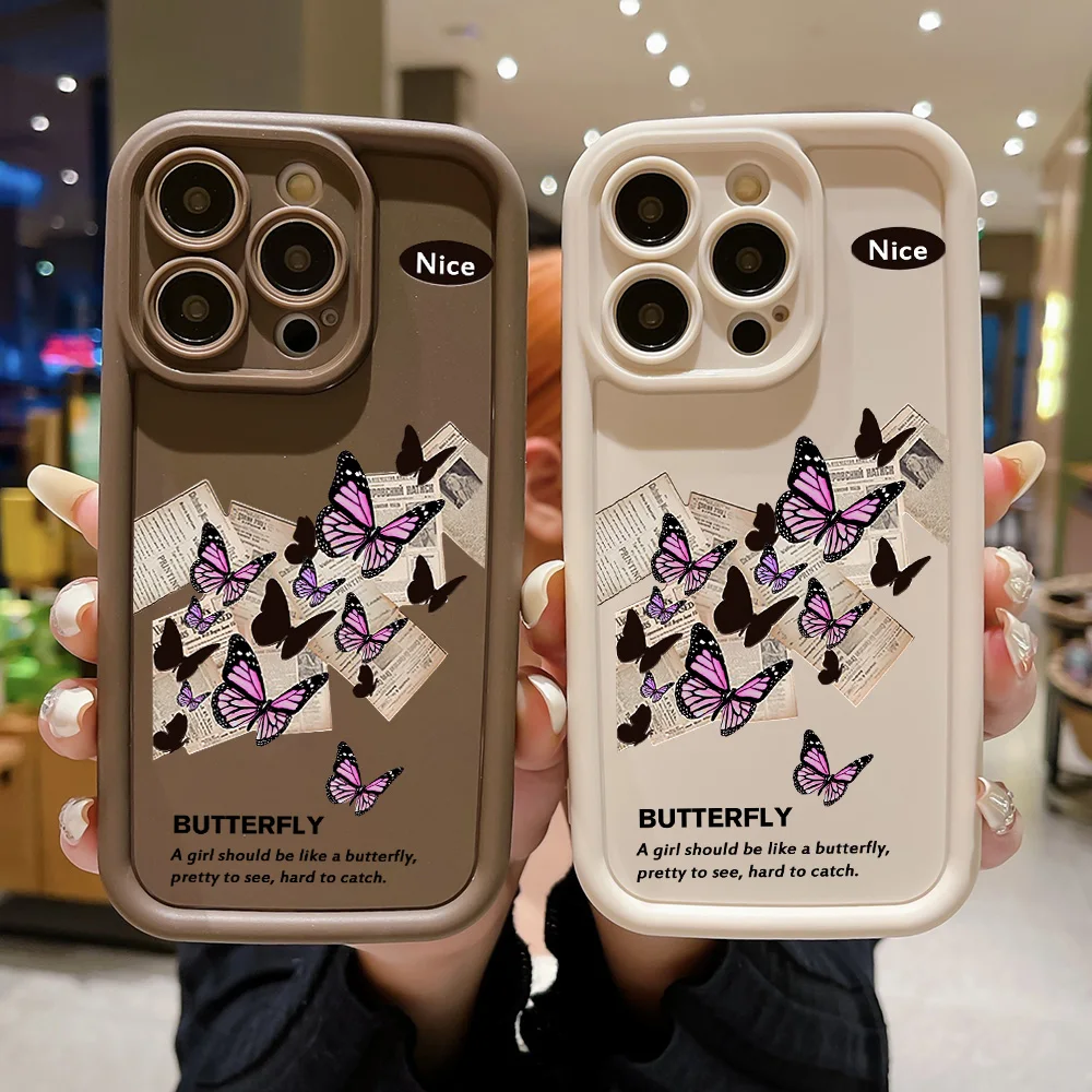White Butterfly Cases For Infinix Camon 20 Pro Zero 30 Tecno Spark 10 Pro Go 8C 9 7 Case Hot 30 40 Pro 11 9 Play Note 40 30 Pro - view 3
