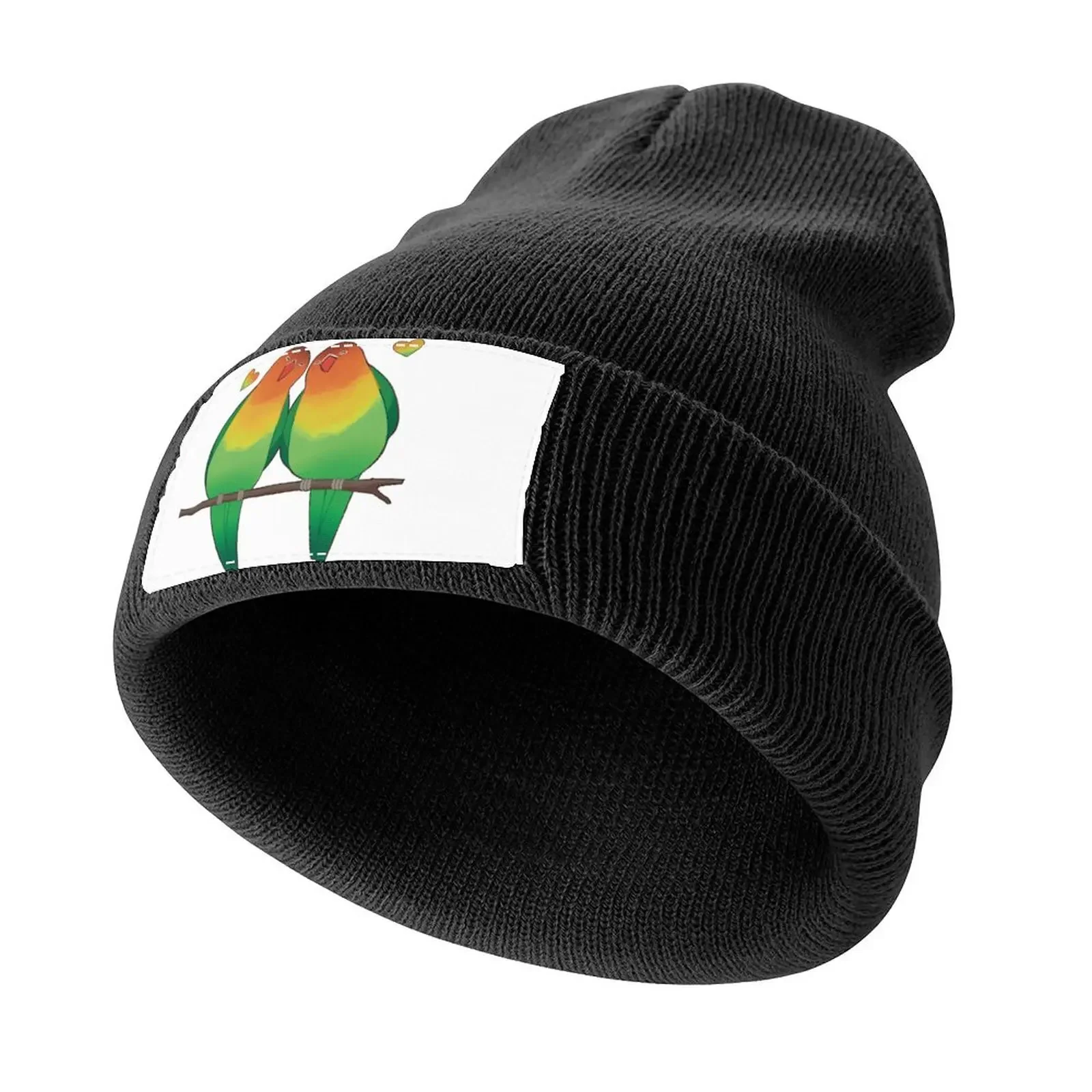 Mango Lovebirds Knitted Cap Vintage Streetwear Girl Men's