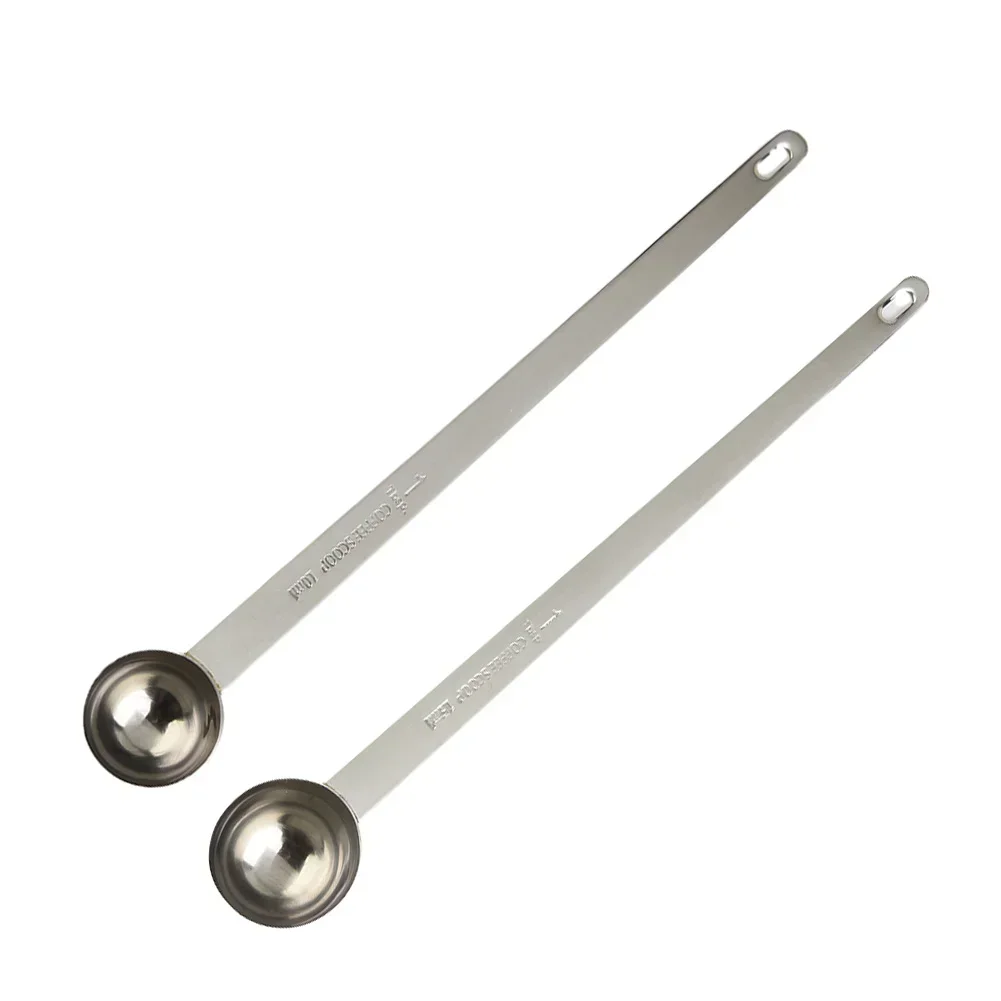 1 Pcs Engraved Double Units, Clear Reading Long Handle Stainless Steel Coffee Spoon Stirring Spoon Graduated Spoon