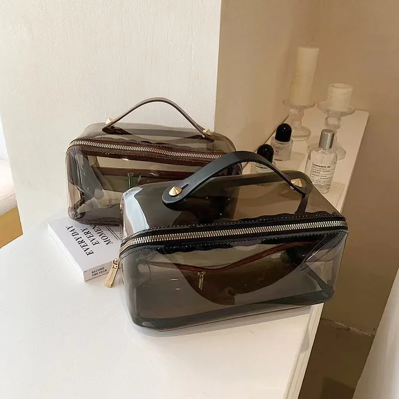 

1 toiletry bag, hand-held, large capacity waterproof travel bag, women's and men's shower and makeup bag, storage bag, portable