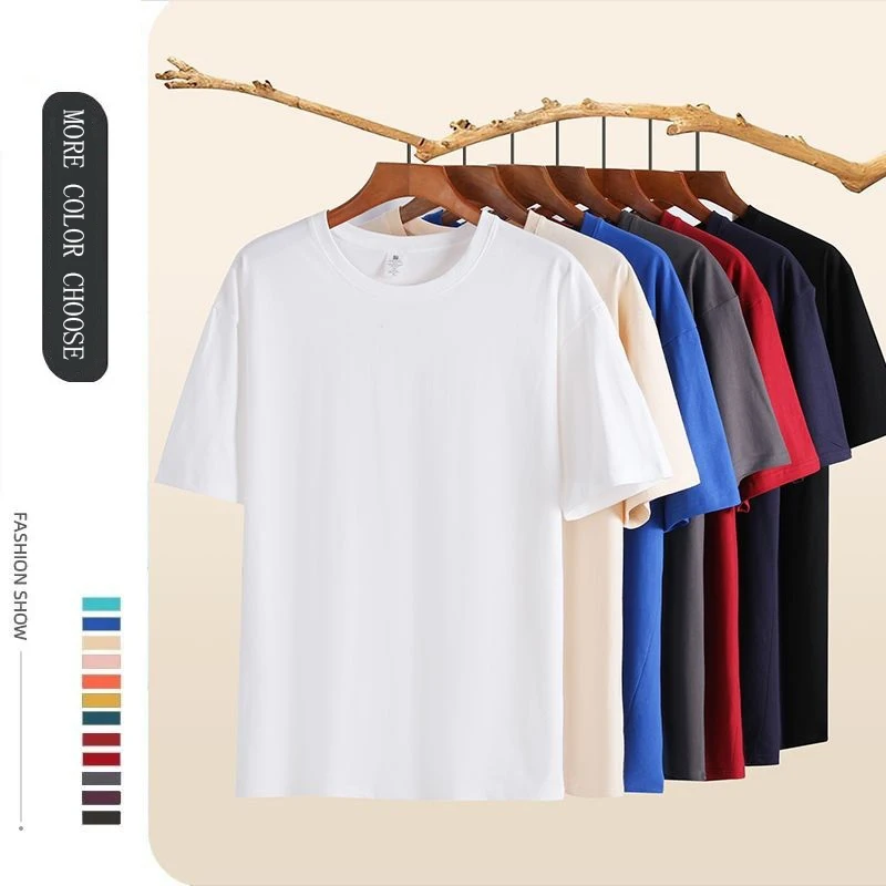 

Summer 100% Cotton Oversized T shirts for Women Men Brown Casual Female Korean Streetwear Tees Unisex Basic Solid Young Cool Top