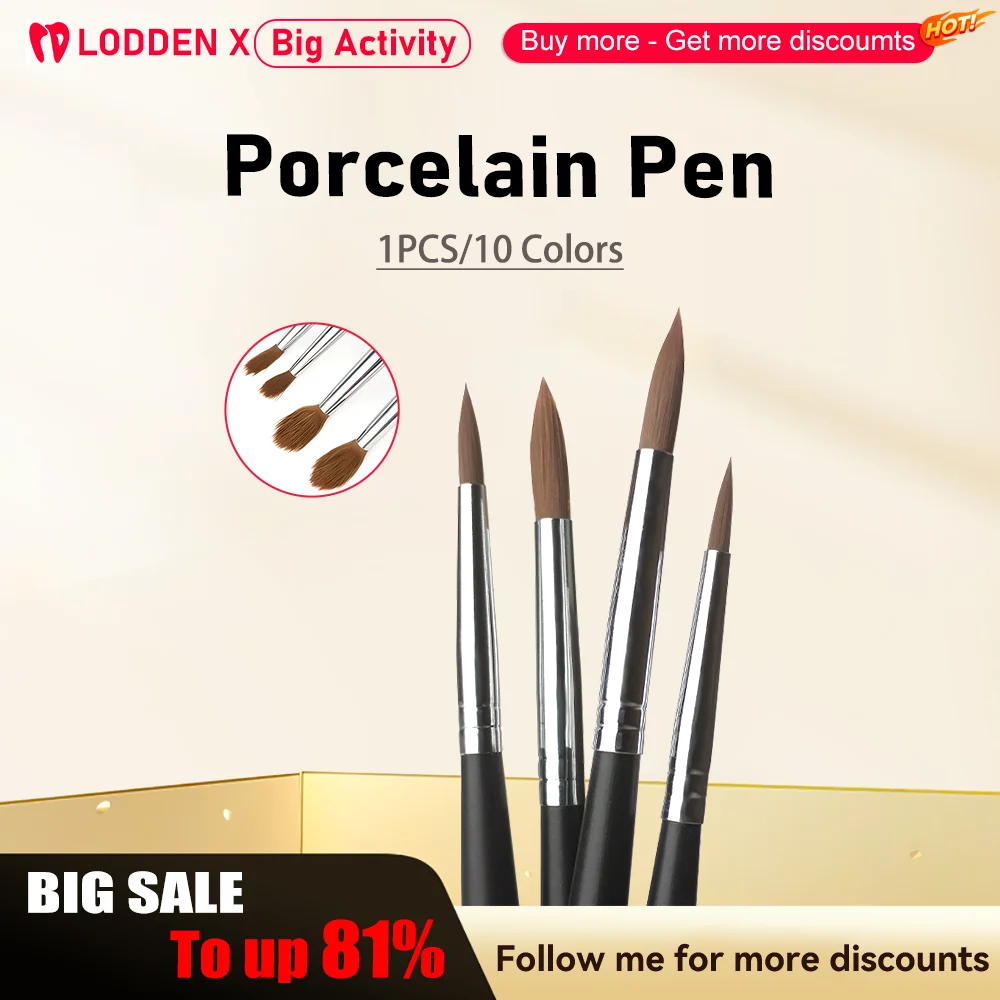 LODDEN 1PCS Dental Porcelain Brush Pen For Dental Lab Equipment Dentist Tools Dental Glaze Brush Pen Ceramic Brush Pen Lab Tool