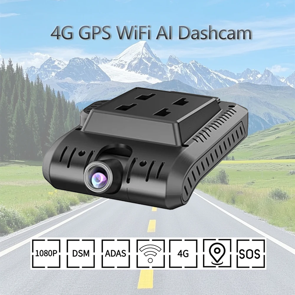 AHD 1080P HD 4G AI ADAS Car Black Box Dash Cam Vehicles Truck Bus Taxi Car