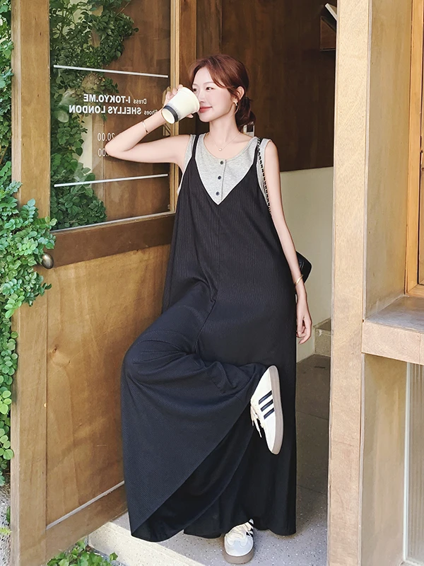 

Модный облегающий цельный костюм для женщин, лето 2025, брюки с широкими штанинами, высокая талия, длинные брюки, комплект