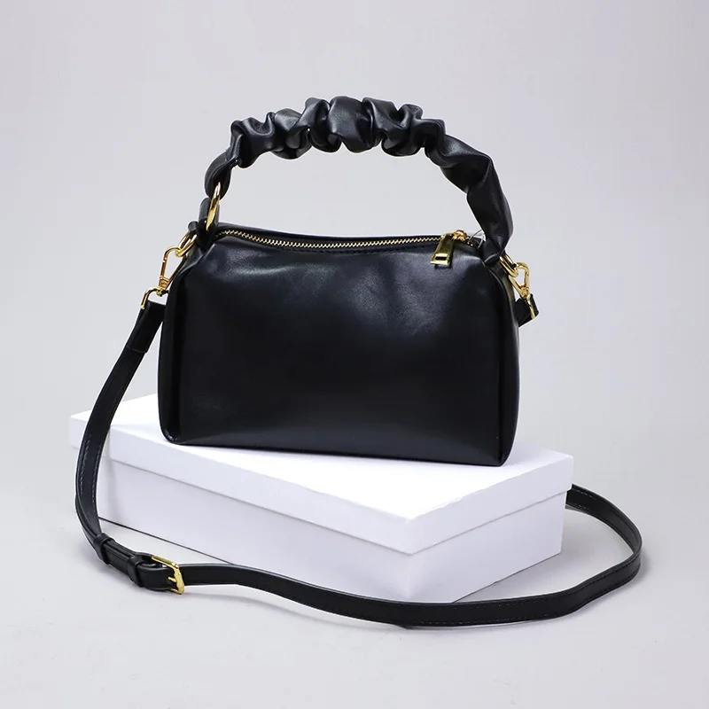 Zachte Lederen Handtas Casual Mode Dumpling Portemonnees En Handtassen Hoge Kwaliteit Cloud Crossbody Tassen Voor Vrouwen