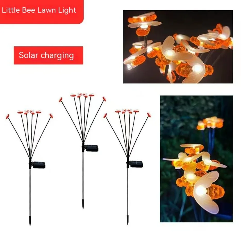 

LED Solar Light Outdoor Garden Decoration Landscape Light Blooming Bee Lawn Light Country House Balcony Decoration Light