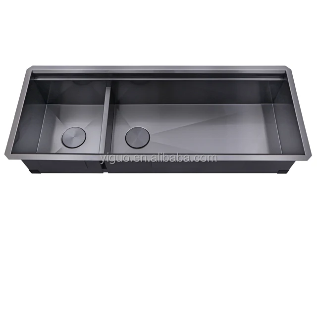 WS4819, 48inch Big Black Nano PVD Handmade Sink American Style Workstation Sink,super Size Kitchen Sink