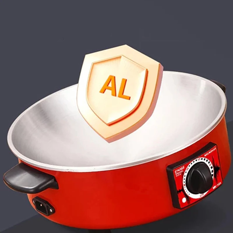 

12-дюймовая многофункциональная электрическая кастрюля с антипригарным покрытием, мультиварка, кастрюля для супа, домашняя кухня, принадлежности для приготовления пищи