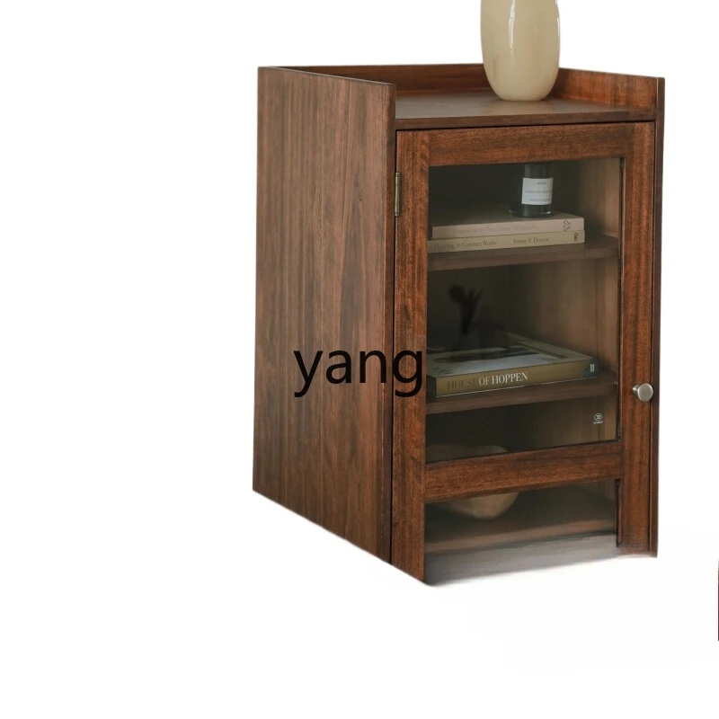 RQ solid wood dining side cabinet home display designer homestay high cabinet