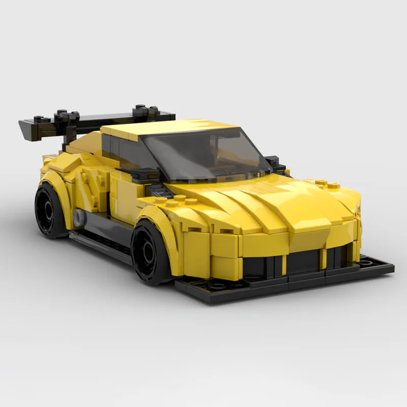 

406 шт. Строительные блоки GRse Supras GT3 Moc, профессиональная модель гоночного автомобиля, аэродинамический дизайн, подарок для любителей автоспорта