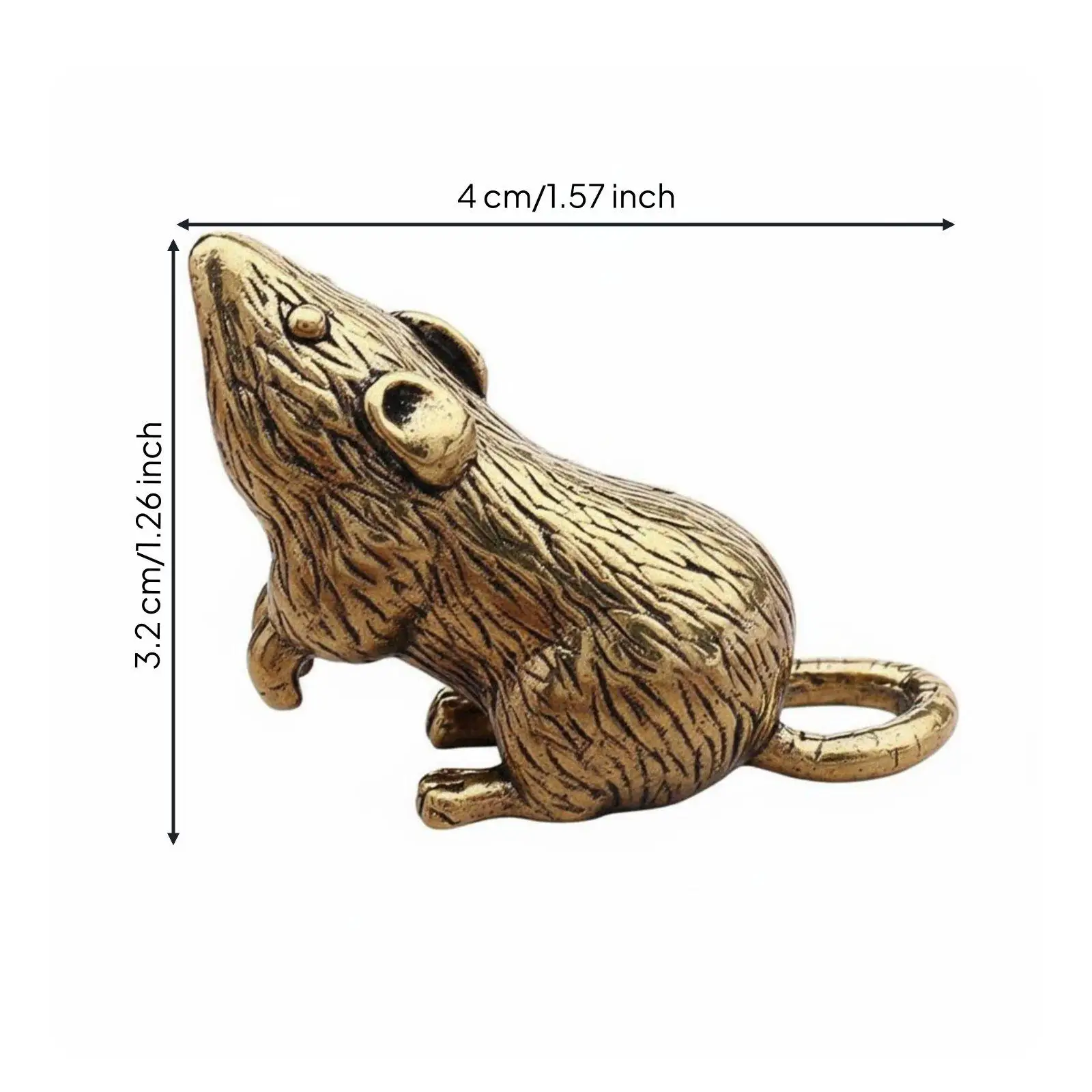 Brass Zodiac Figurine Twelve Animal Copper Statue Asian Brass Decoration for Living Room Desk Display
