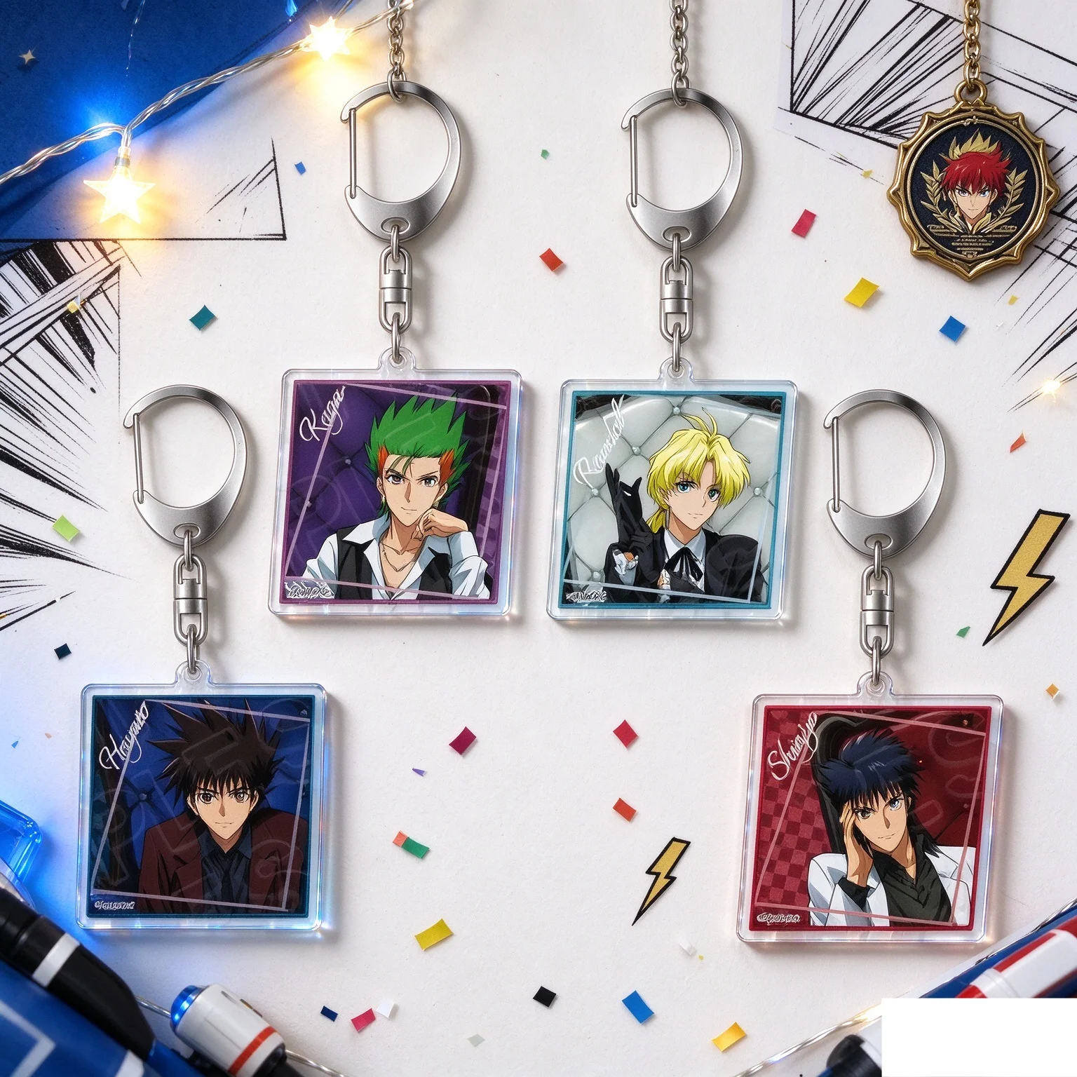 Anime Future GPX Cyber Formula SIN Bag Acrylic KeyRing Anime Cell Phone Pendant  As A Gift For Fans Exquisite Product Keychain
