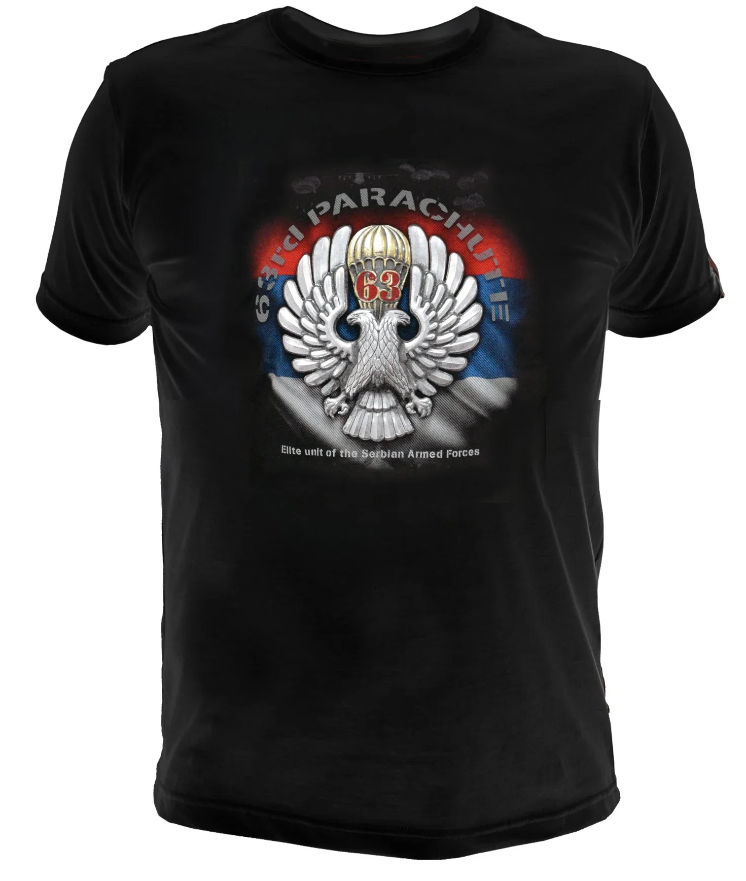 

Ellte Unit of The Serbian Armed Forces 63rd Parachute T-Shirt 100% Cotton O-Neck Short Sleeve Summer Casual Mens T-shirt