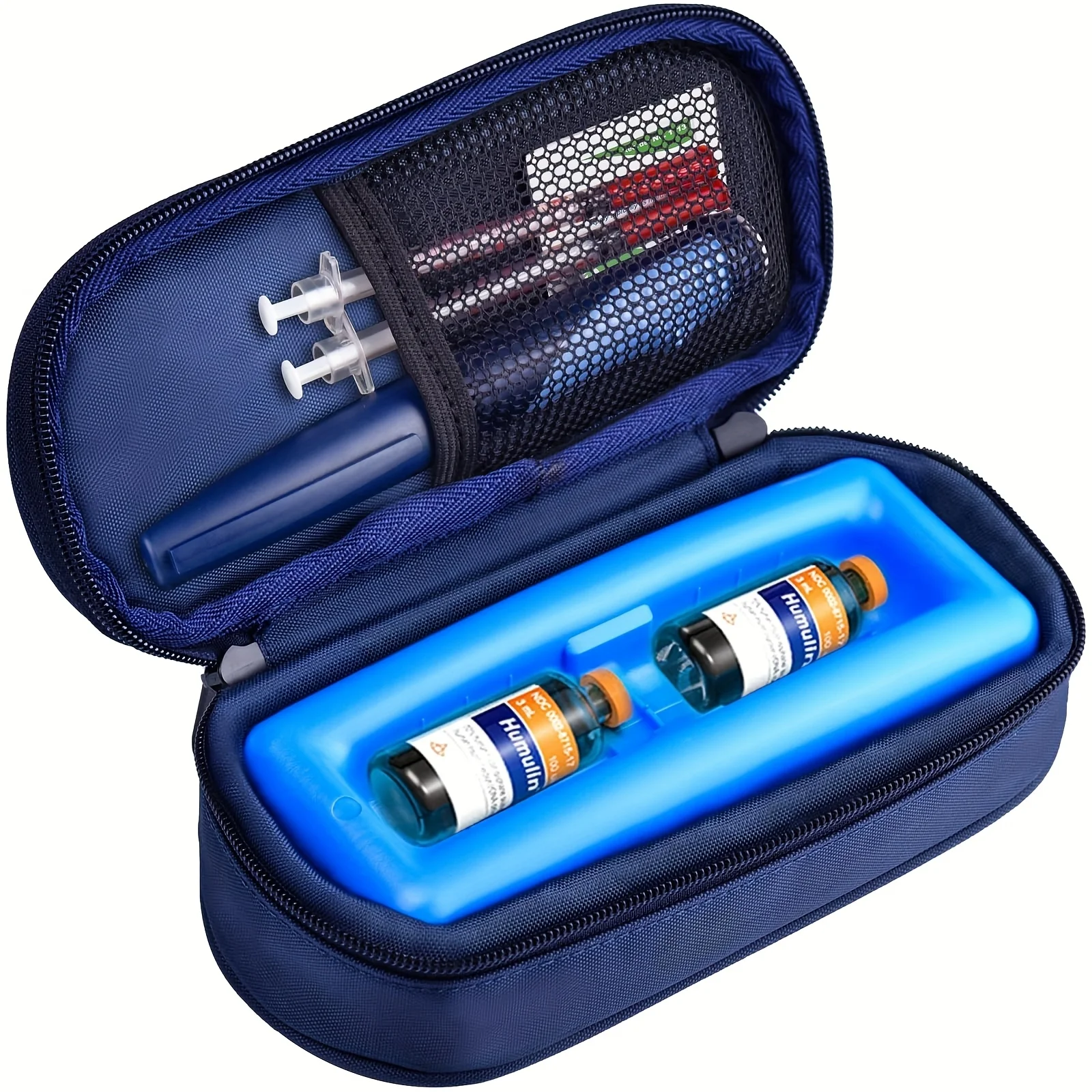 

Insulin Vial Cooler Bag, Portable Insulated Pouch with Ice Pack, Protective Case for Diabetic Medicine Storage & Travel
