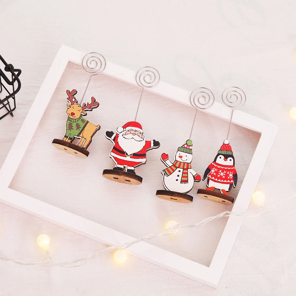

Christmas Photo Snowman Christmas Holder Design Message Holder For Cards Notes Xmas Party Desktop Ornament Holiday Decor