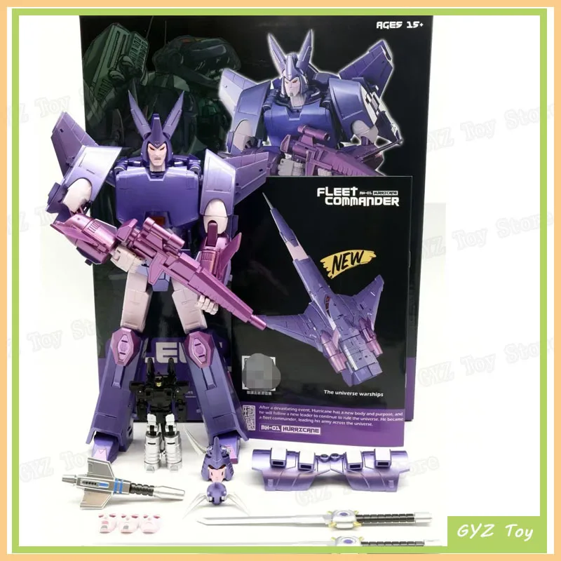 In Stock Mhz Toys Transformations Mh-01 Mh01 Anime Action Figure Cyclonus Hurricane Ko Ft-29 Action Figure  Kids Gifts Model