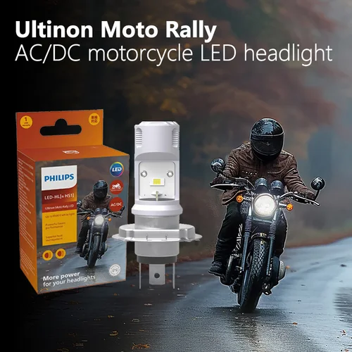 Philips LED HS1 faro de Motor 6500K lámpara blanca LED brillante motocicleta luz alta y baja bombilla de Moto 12V PX43t 11636UMRX1