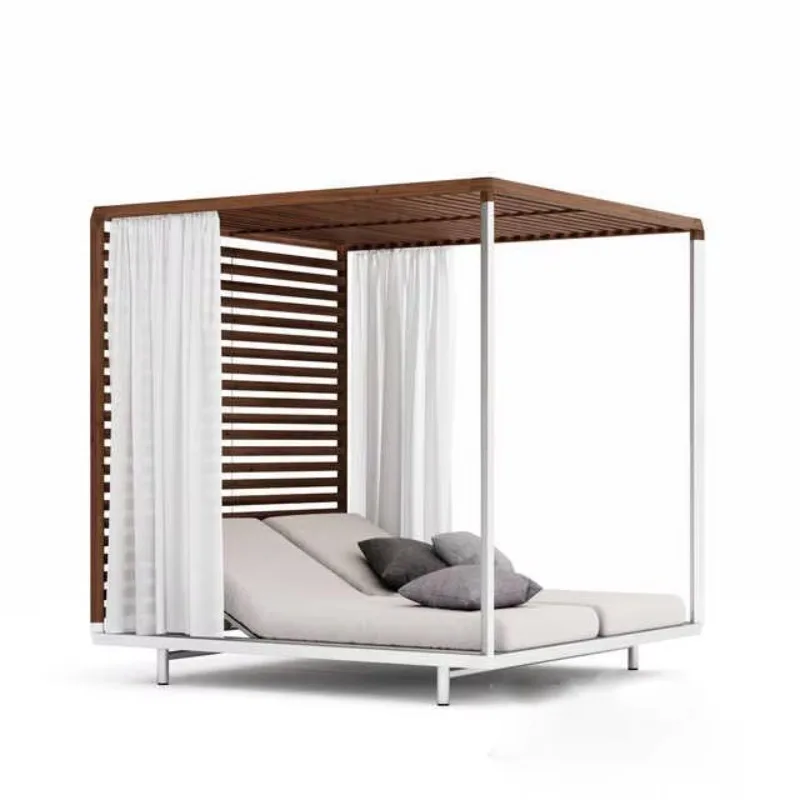 двойной деревянный курорт для отдыха, отеля, сада, бассейна, стул, патио, шезлонг, кровать от солнца, пляжная гостиная, уличная шезлонг, уличная мебель