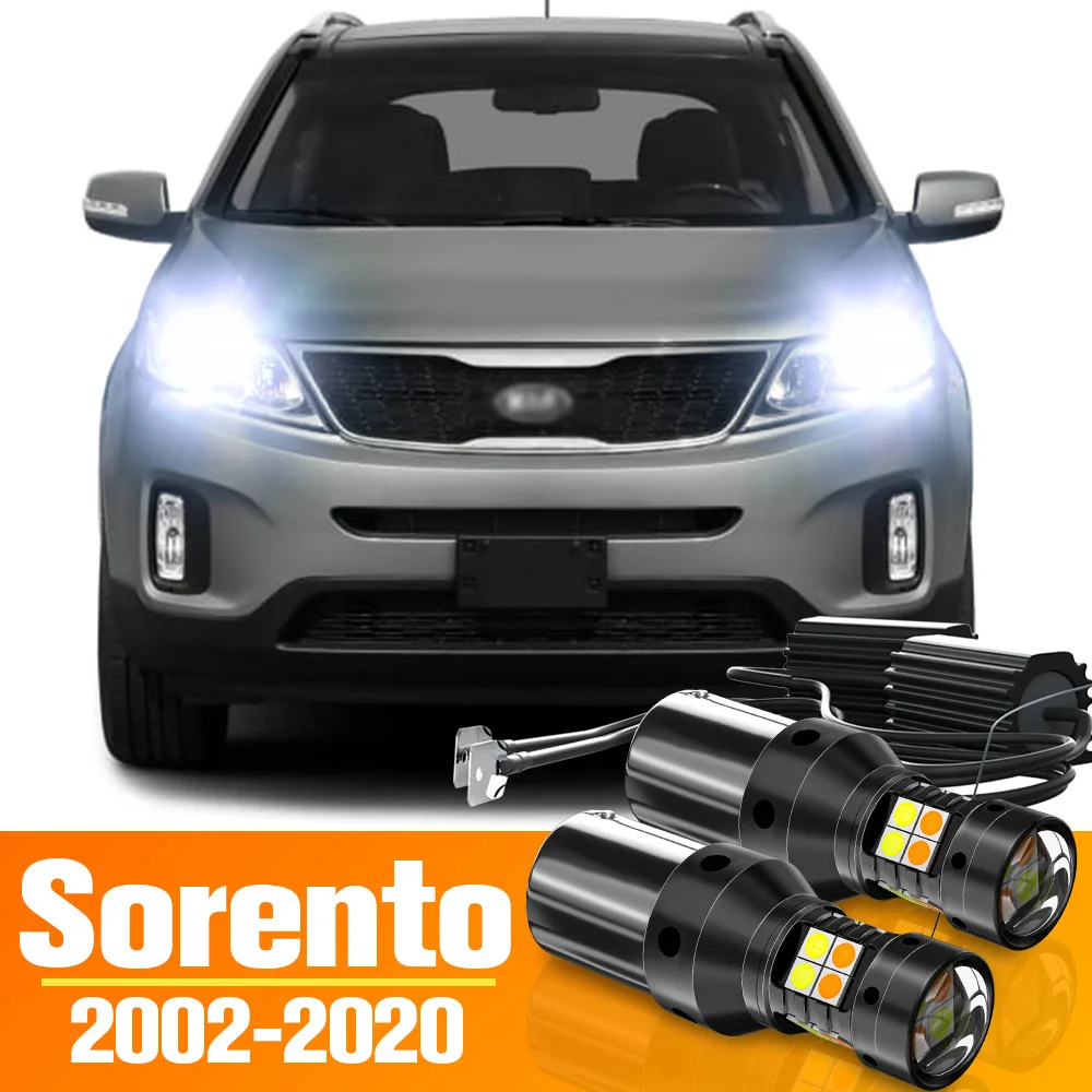 2pcs Dual Mode LED Turn Signal+Daytime Running Light DRL Accessories For Kia Sorento 1 2 3 4 2002-2020 2008 2010 2012 2013 2014