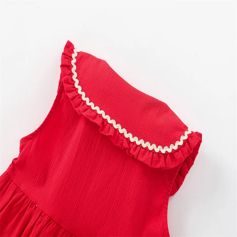 Jumping Meters 3-8T Collar Sleeveless Summer Princess Girls Dresses Party Birthday Frocks Children\'s Costume Baby Dresses