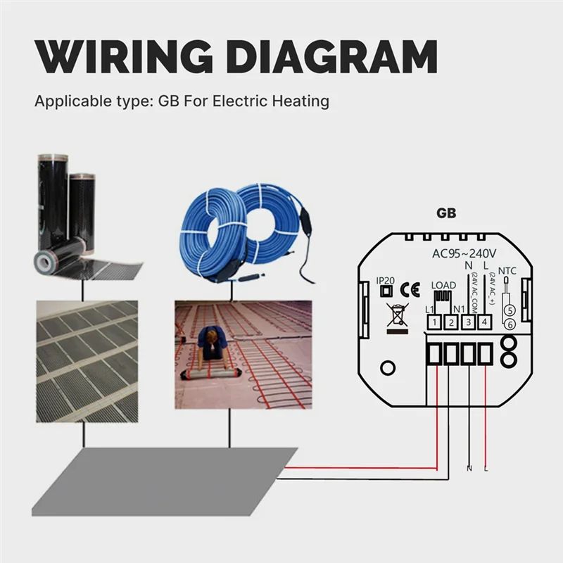 Ежедневный Wi-Fi умный дом, ручка обогрева, термостат для водяного газового котла, электрическое отопление GB, электрическое отопление