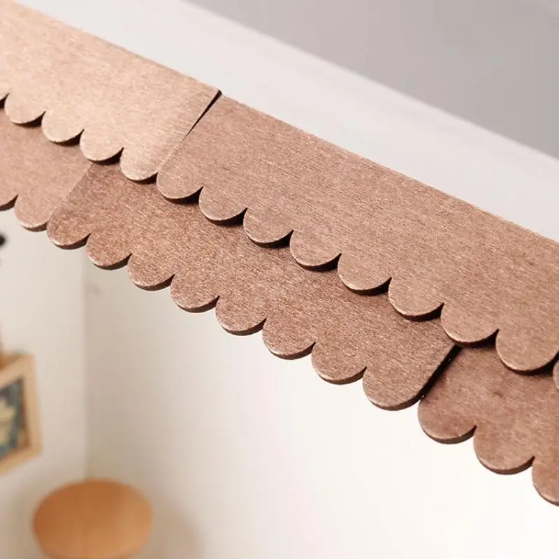 Set of 12 Doll House Wooden Roof Tiles Shingles, Dollhouse Miniature Eaves Toy