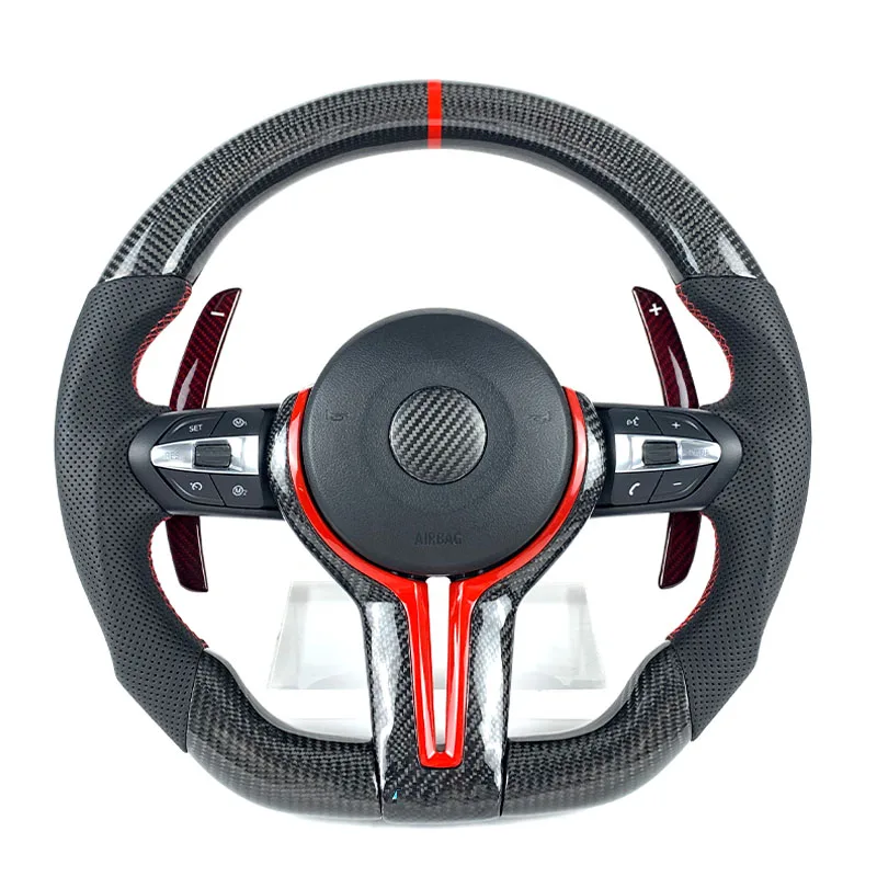 Customized 100% True Carbon Fiber Steering Wheel FOR BMW F07 F10 F11 F15 F16 F30 F32 F80 F82 F87 F Series