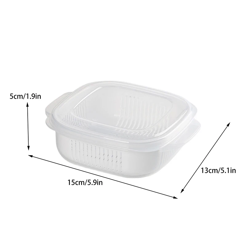 Food Storage Box Rice Fruit Preservation Container Microwave Oven Heating Refrigerator Freezer Storage Packing Meat Kitchen Tool