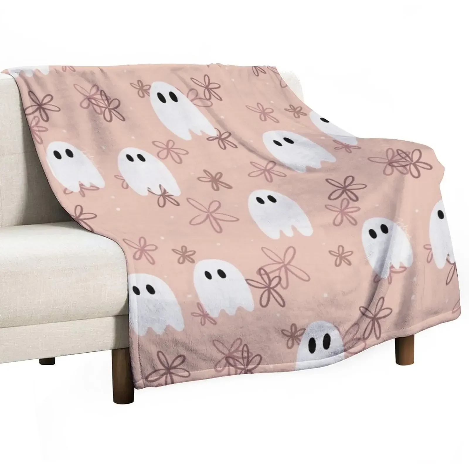 Pink Ghost Throw Blanket Luxury Throw for babies Flannels Summer Beddings Blankets