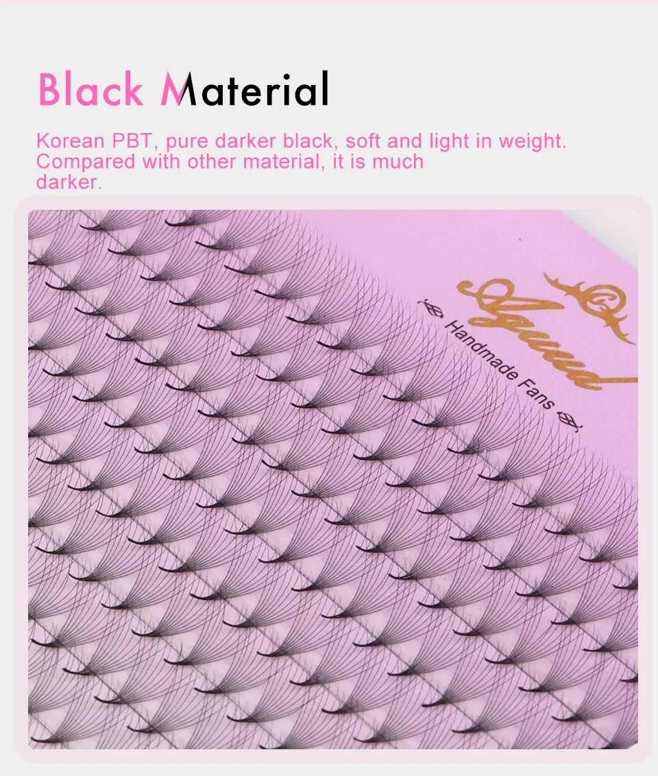 AGUUD 320-Fächer, vorgefertigte Fächer, Wimpernverlängerung, 3D-40D, spitze Basis, vorgefertigte russische Volumen-Wimpernfächer, XL-Tabletts, Kapazität – Detail 5