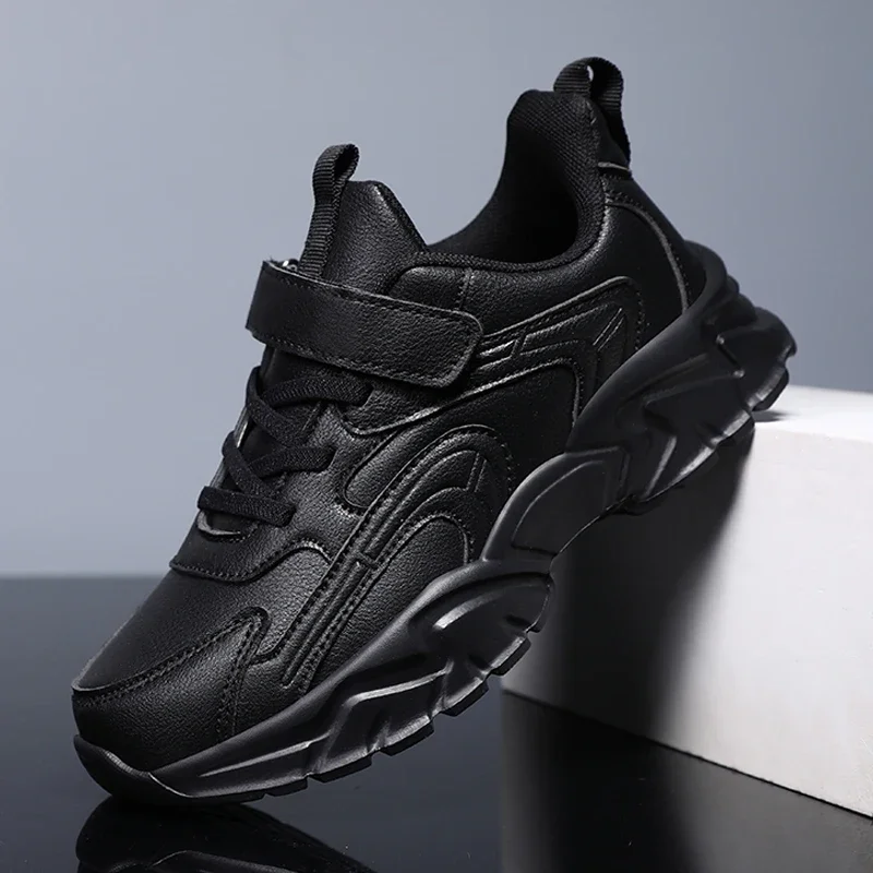 

Детская обувь, кроссовки для мальчиков, модные кроссовки на платформе, черные, белые, 2025 г., удобные повседневные кроссовки, школьные спортивные теннисные туфли для мальчиков