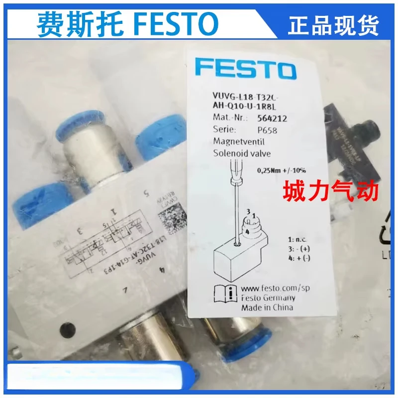 Электромагнитный клапан FESTO Festo VUVG-B14-T32C-AZT-F-1T1L 573476   Подлинное место.