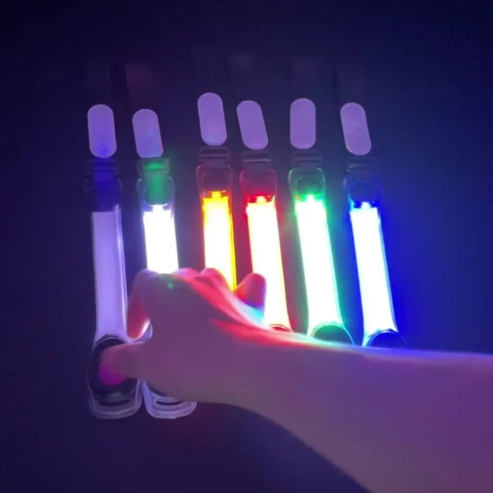 New Plastic PVC LED Light Up Armband Adjustable Wearable Running Arm Belt Luminous Bracelet Night Running Equipment