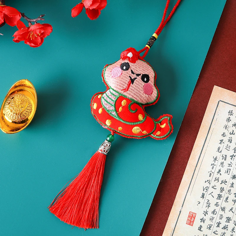 Snake Year Snake Scented Bag Wind Chime Tassel Car Pendant New Year Spring Festival Decorations