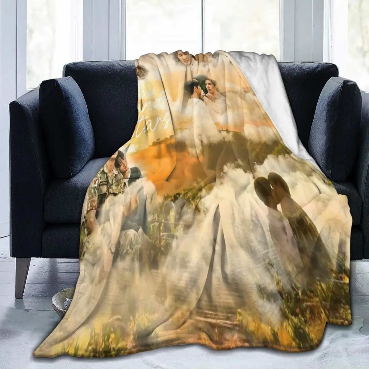 Throw Blanket A Tale Of A Thousand Stars Micro Fleece Blanket Four Sizes Customizable Portable For Living Room Nice Gift