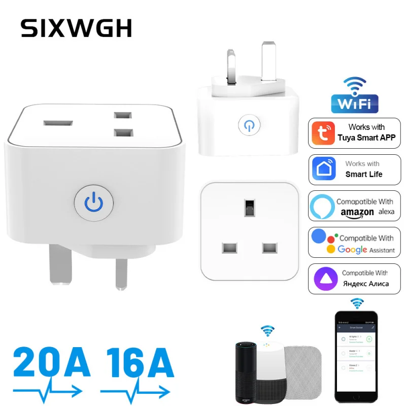 

Tuya Zigbee Smart Socket UK Plug Adapter Power monitoring with Zigbee Hub for Intelligent Control Support Google Home Alexa