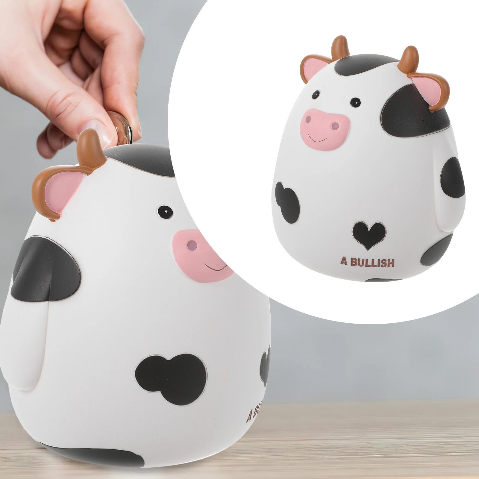 クリエイティブな牛の貯金箱、高品質で耐久性のあるコインバンク、完璧なホリデープレゼント、牛の貯金箱、貯金ポット