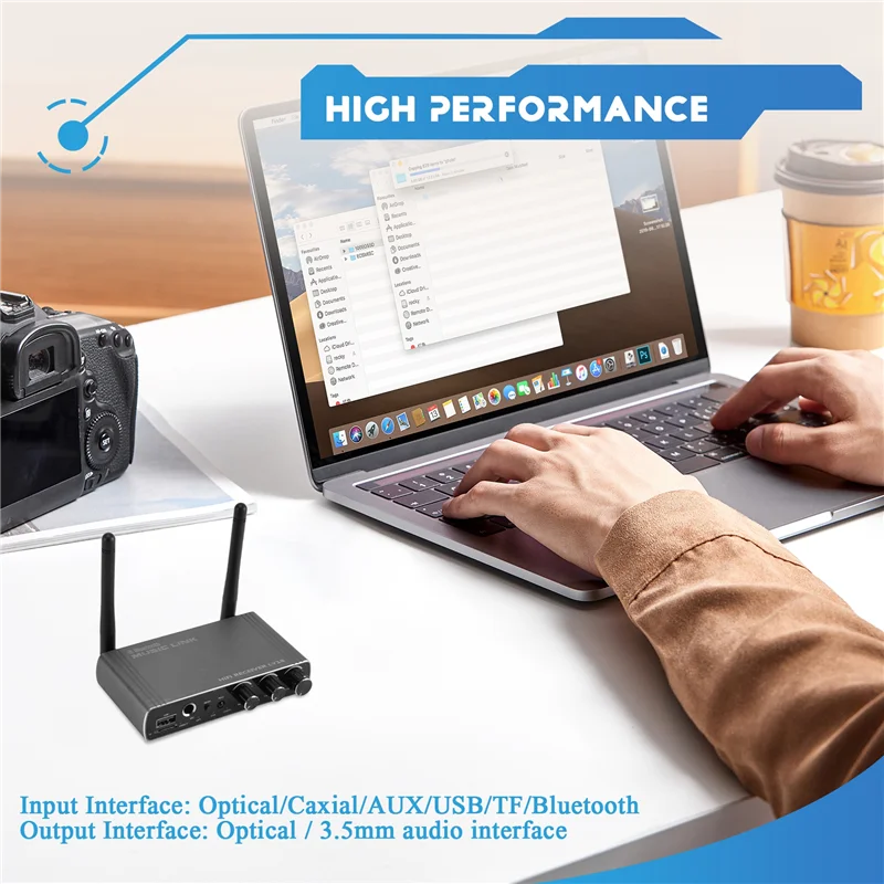 New LY18 HIFI Lossless Bluetooth Receiver Long Distance Bluetooth Adapter 5.4 Adapter Audio Wireless Receiver 6 In 1