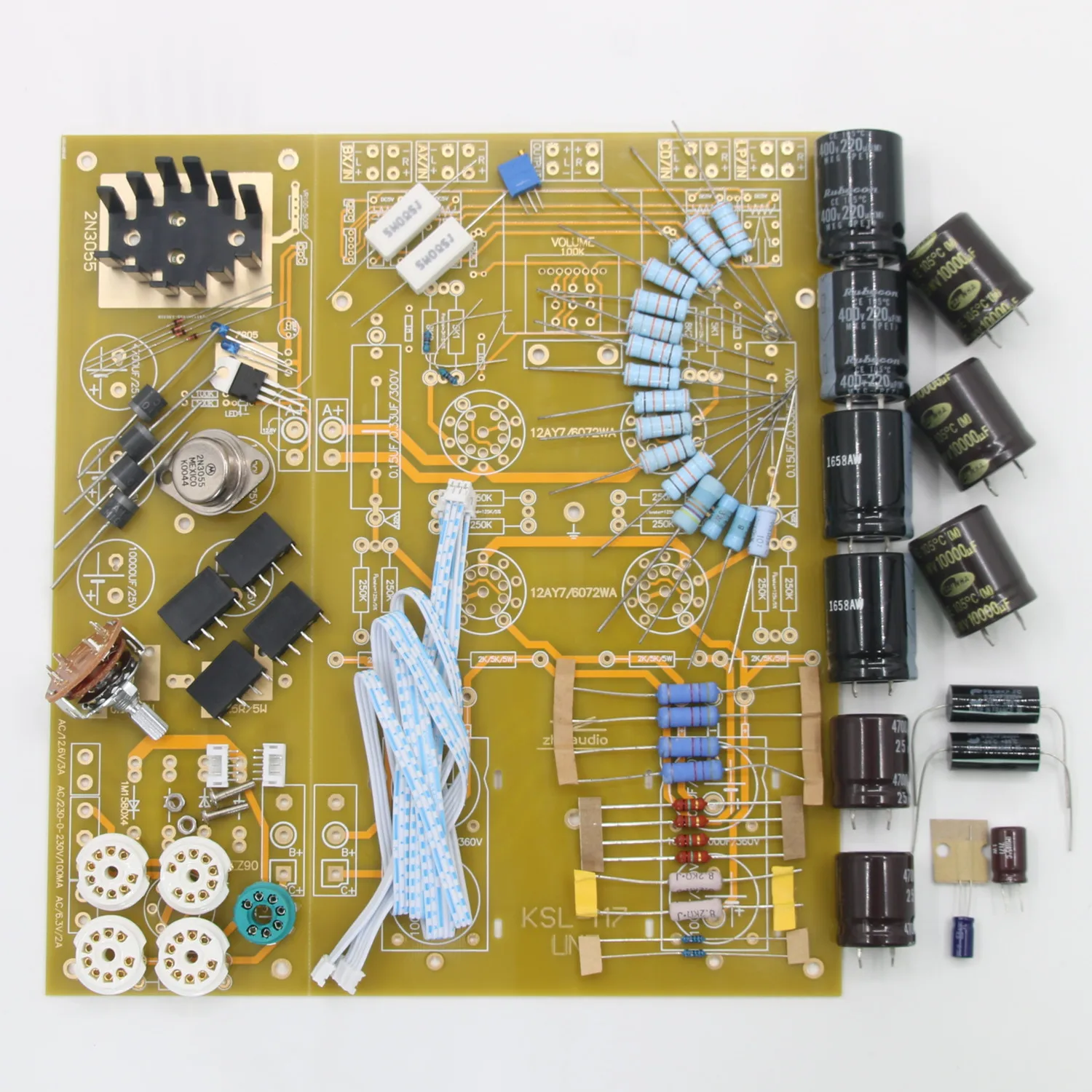 HiFi DIY 12AY7 Vacuum Tube Audio Sound Preamplifier Board Kit Based on Kondo KSL-M7 Circuit