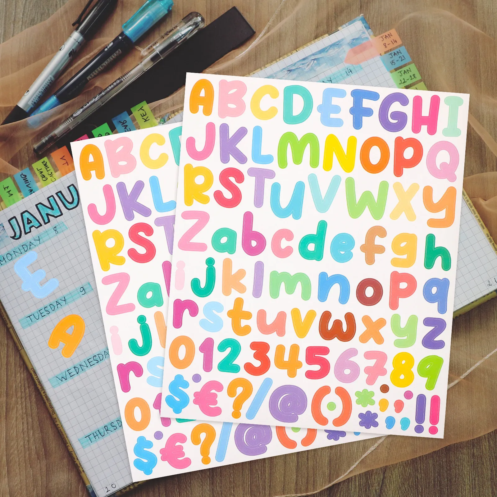 

Набор из 5 наклеек с буквами и цифрами, самоклеящиеся, для скрапбукинга, рукоделия, оформления дневников, DIY декоративные элементы