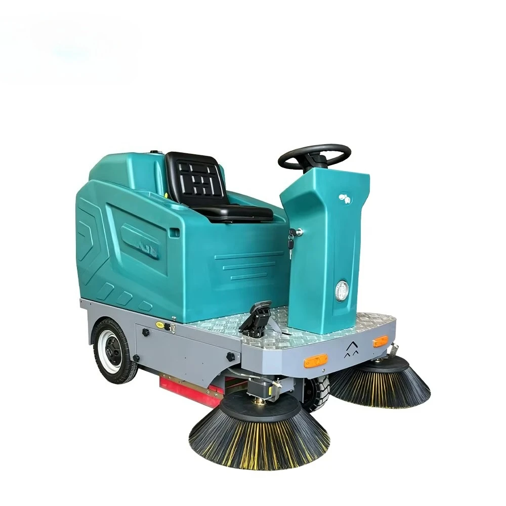 Ride-on Electric Floor Sweeping Machine For Warehouse Factory Road Outdoor Ground Dust Garbage Cleaning Equipment
