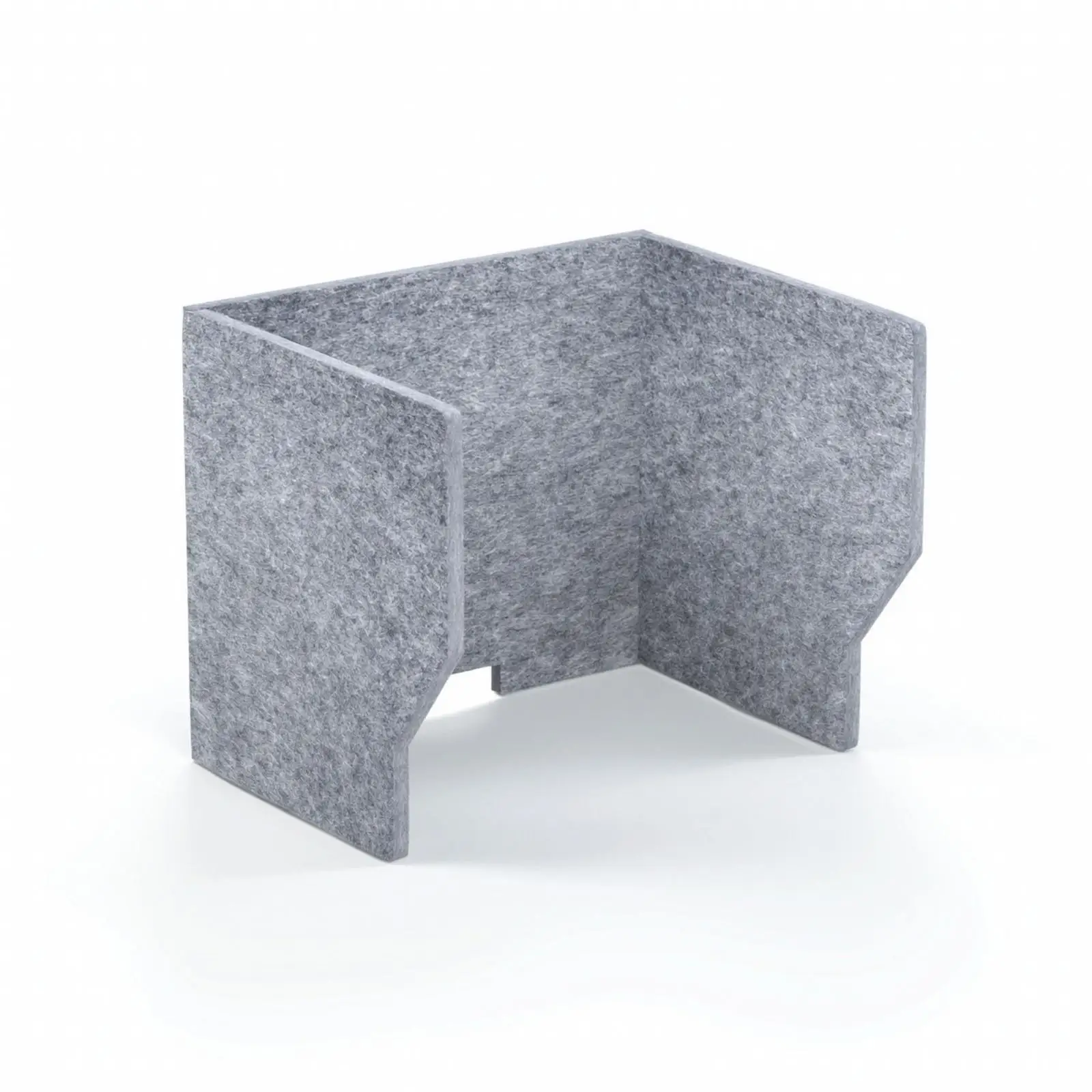 Desk Partition Large Three Sided Felt Sound Barrier Office Privacy Panel with Cutout for Tidy Desk