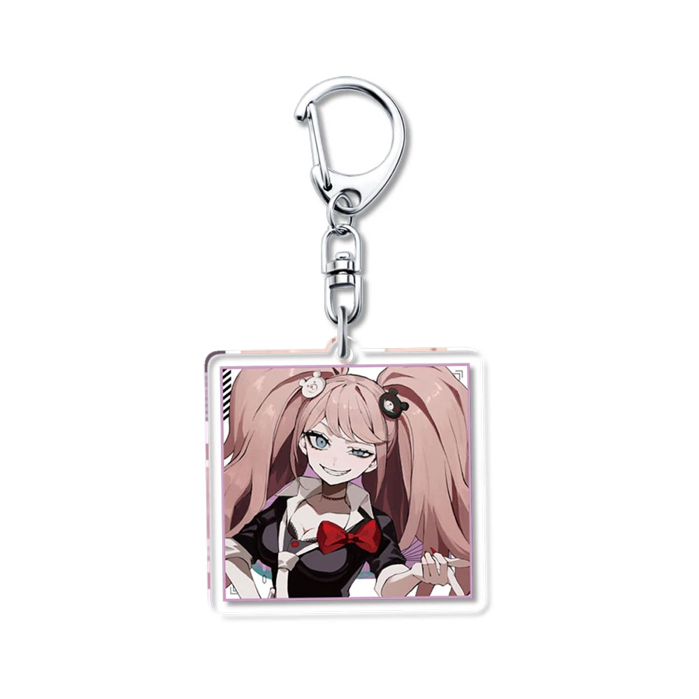 Cute Cartoon Game V3 Anime Keychain  Shuichi Saihara Junko Enoshima Kyoko Kirigiri Kokichi Oma Acrylic Key Ring Pendant for Gift